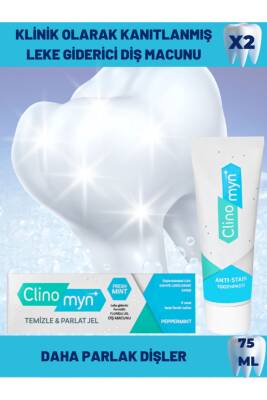 Clinomyn Fresh Diş Beyazlatan Ve Parlatan Jel Diş Macunu 75 ml X 2 Adet - 2
