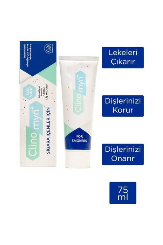 Clinomyn Sigara Içenler Için Diş Beyazlatan Leke Giderici Smokers Diş Macunu 75 ml - 2