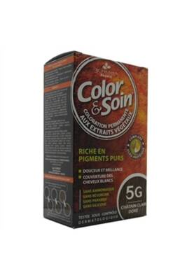 Color Soin 5G Chatain Clair Dore Light Golden Chestnut Açık Altın Kestane Saç Boyası - Color Soin
