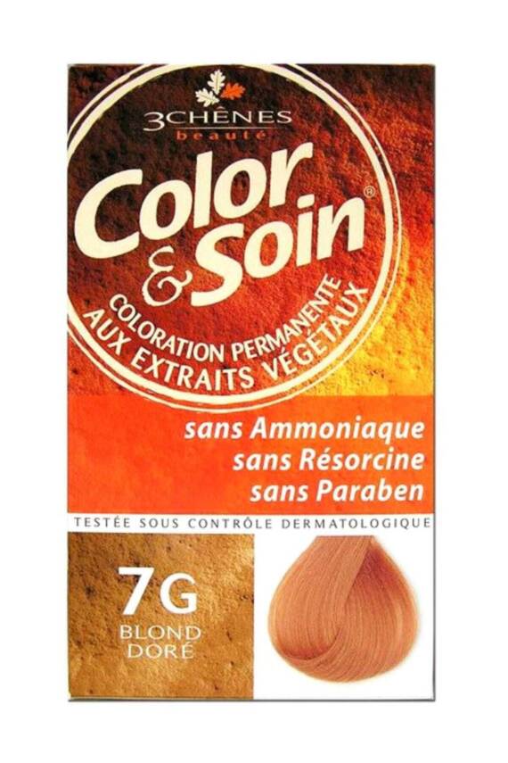 Color Soin Saç Boyası 7G Blond Dore Golden Blond Altın Sarısı - 1