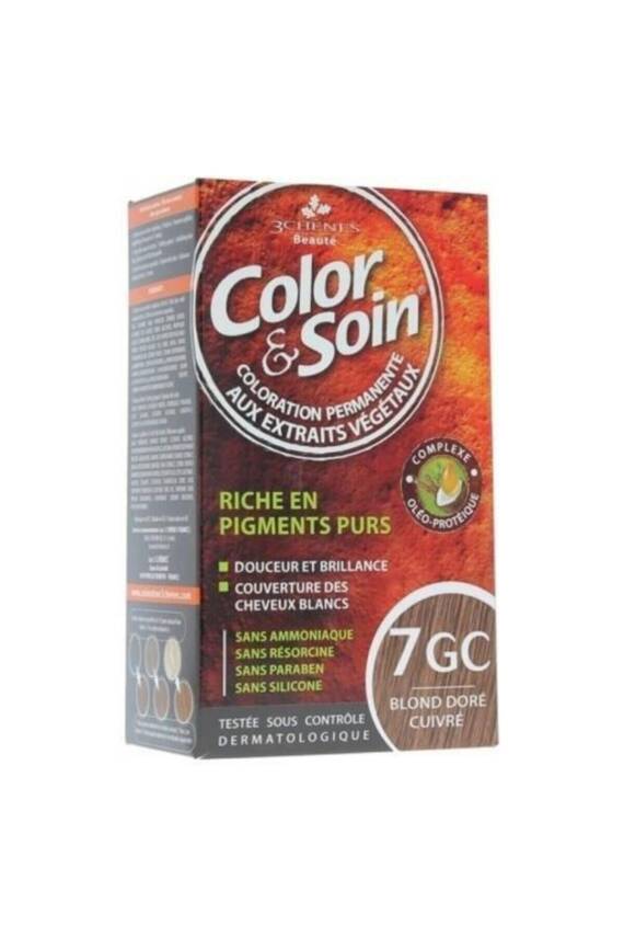 Color Soin Saç Boyası 7GC Golden Copper Blond - 1