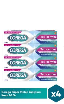 Corega Tat İçermez Yapıştırıcı Krem 40gr x 4 Adet - Corega