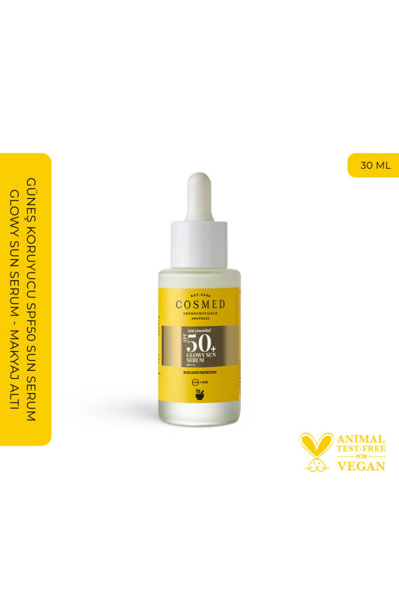Cosmed Güneş Koruyucu Spf50 Sun Serum- Sun Serum - Makyaj Altı 30 ml - 1