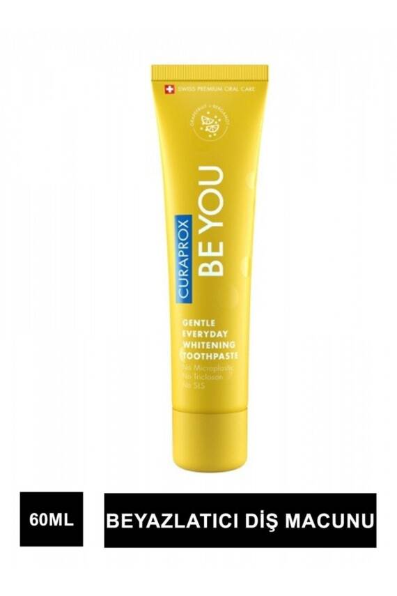 Curaprox Be You Beyazlatıcı ( Greyfurt-Bergamot ) Diş Macunu - Yellow 60 ml - 1