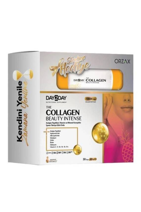 Day2day The Collagen Beauty Ananas Aromalı 30 Saşe Shaker Hediyeli - 1
