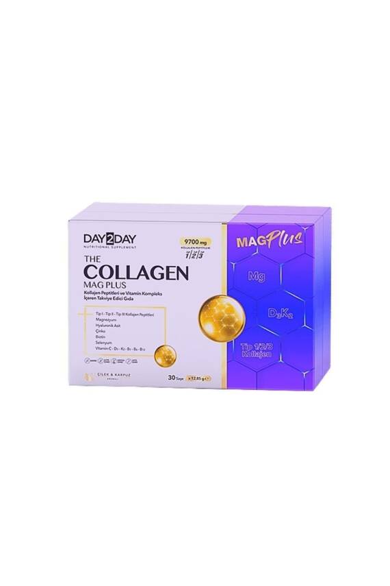 Day2Day The Collagen Mag Plus Çilek Ve Karpuz Aromalı Takviye Edici Gıda 9700mg 30 Şase - 1