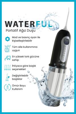 Dentac Waterful Portatif Ağız Duşu Siyah - 4
