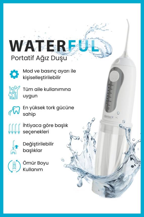 Dentac Waterful Portatif Ağız Duşu Beyaz - 4