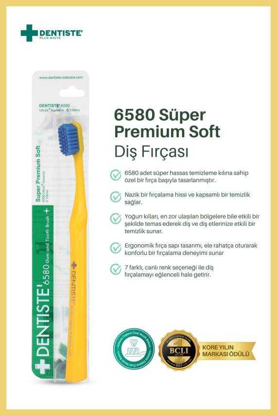 Dentiste 6580 Super Premium Soft Diş Fırçası & Sarı & - 2