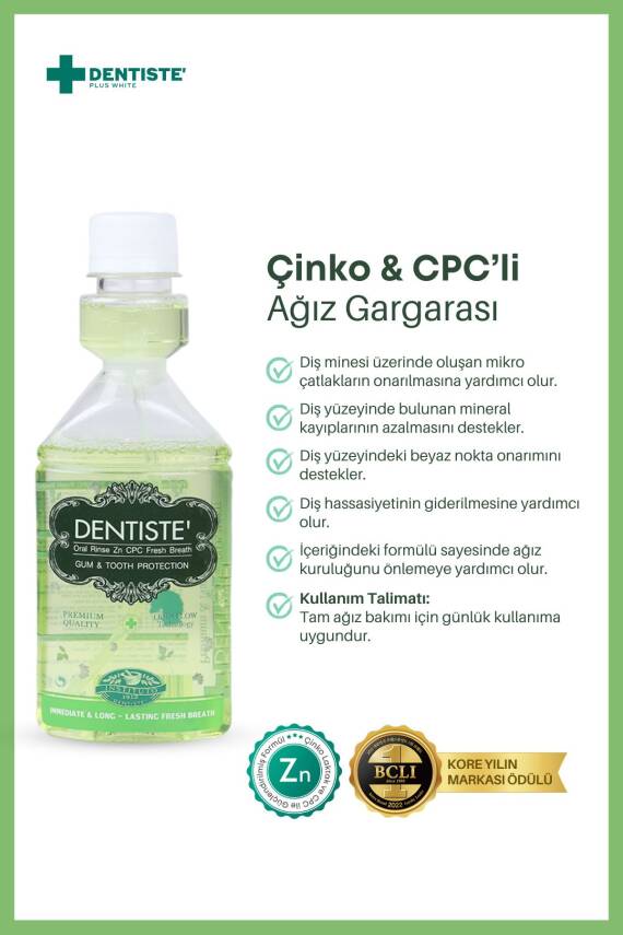 Dentiste Çinko Ve Cpc'li Ağız Gargarası 200ml - 2