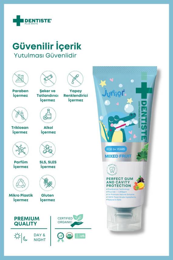 Dentiste Junior Diş Macunu Karışık Meyve Aromalı 6 Yaş 60 gr - 3