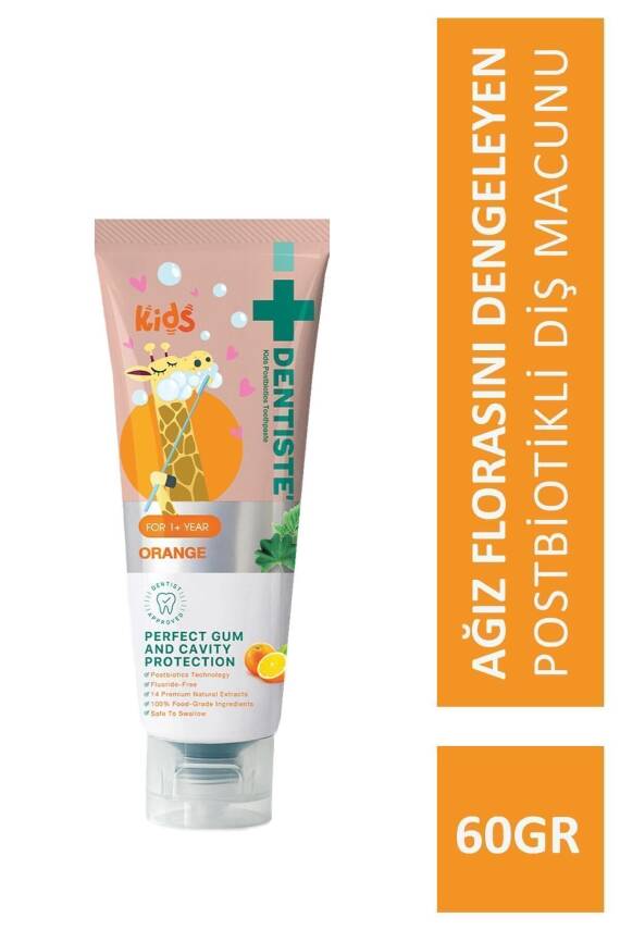 Dentiste Kids Florürsüz Portakal Aromalı Diş Macunu 1-6 Yaş - 1