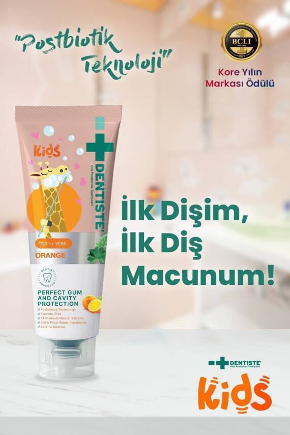 Dentiste Kids Florürsüz Portakal Aromalı Diş Macunu 1-6 Yaş - 2
