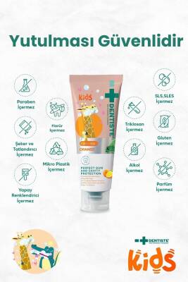 Dentiste Kids Florürsüz Portakal Aromalı Diş Macunu 1-6 Yaş - 3