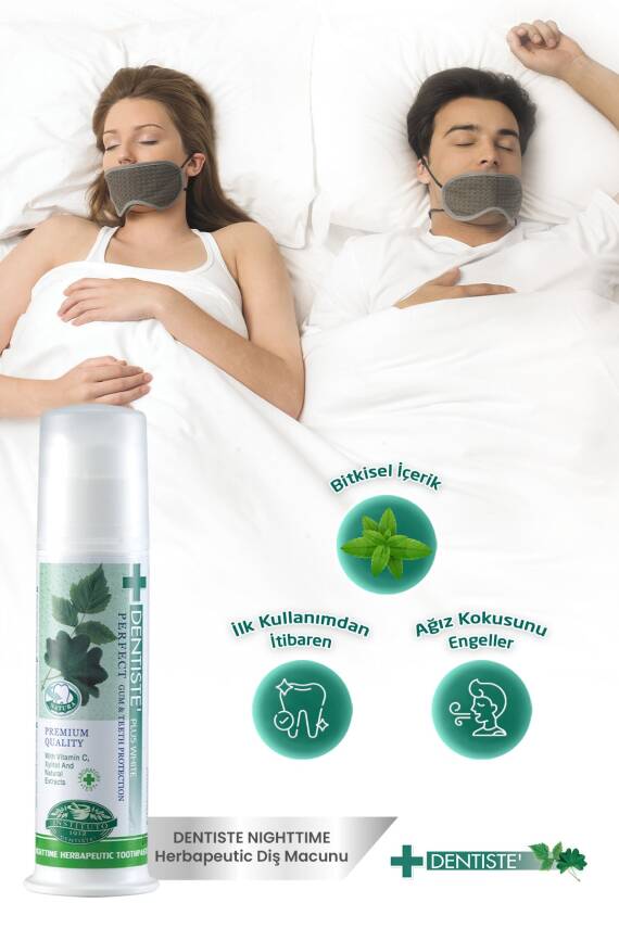 Dentiste Plus Nighttime Herbapeutic Ağız Kokusu Önleyici Pompalı Diş Macunu 120gr - 4