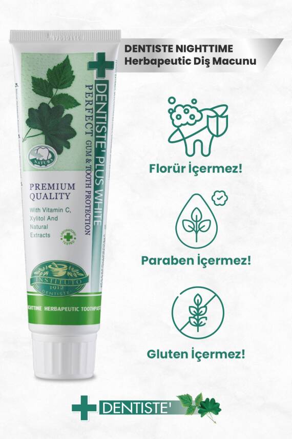 Dentiste Plus Nighttime Herbapeutic Diş Macunu 100gr - 3