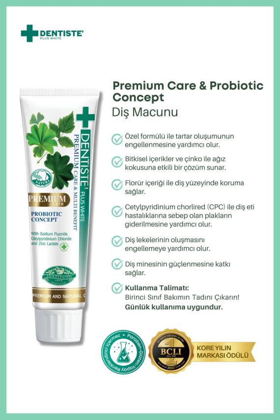 Dentiste Plus White Premium Care Prebiotik Konsept Diş ve Dişetleri İçin Koruma Diş Macunu 100g - 2