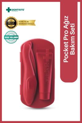 Dentiste Pocket Pro Susuz Fırçalama Seyahat Seti (Kırmızı) - Dentiste