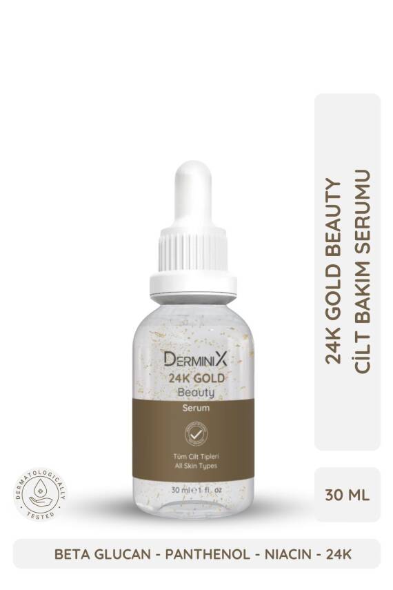 Derminix 24k Gold Beauty Altın Parçacıklı Hyaluronik Asit Içeren Cilt Bakım Serumu 30ml - 1