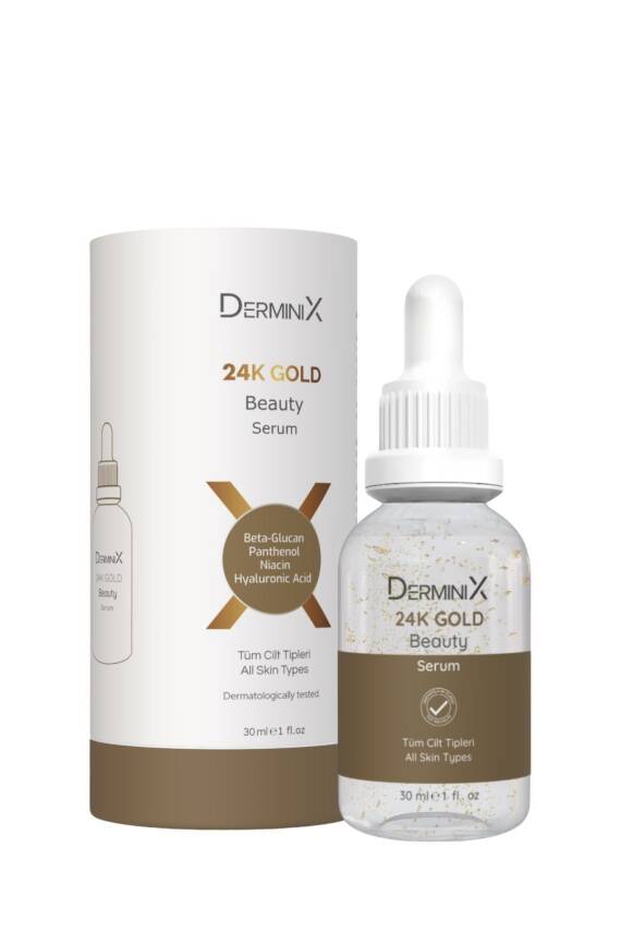 Derminix 24k Gold Beauty Altın Parçacıklı Hyaluronik Asit Içeren Cilt Bakım Serumu 30ml - 4