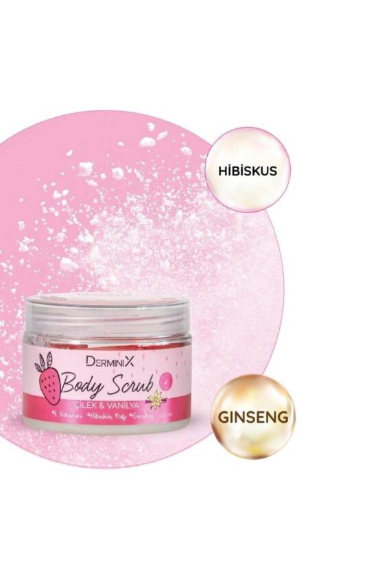 Derminix Çilek Vanilya Vücut Peelingi 300 ml - 3