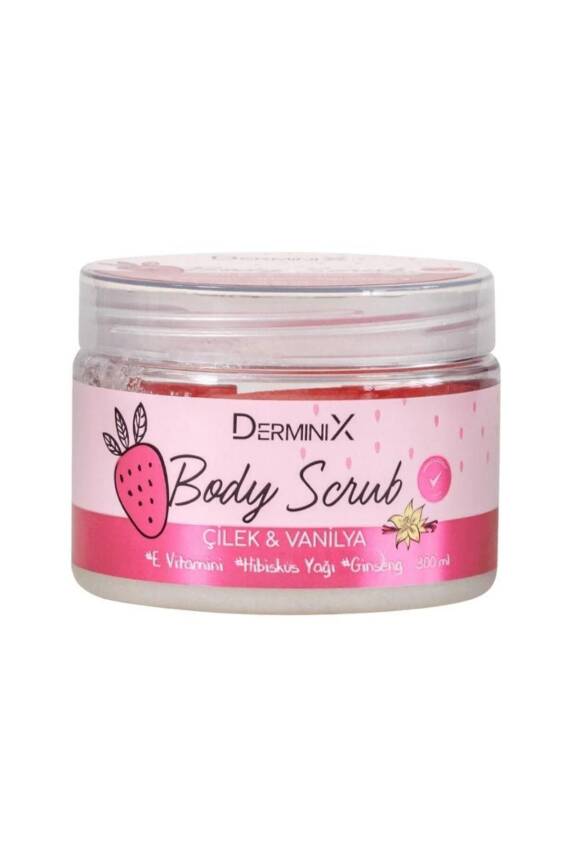 Derminix Çilek Vanilya Vücut Peelingi 300 ml - 1