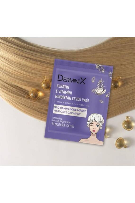 Derminix Keratin & E Vitamini & Hindistan Cevizi Yağı Bone Saç Maskesi - 1