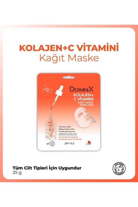 Derminix Kolajen C Vitamini Kağıt Maske - 1
