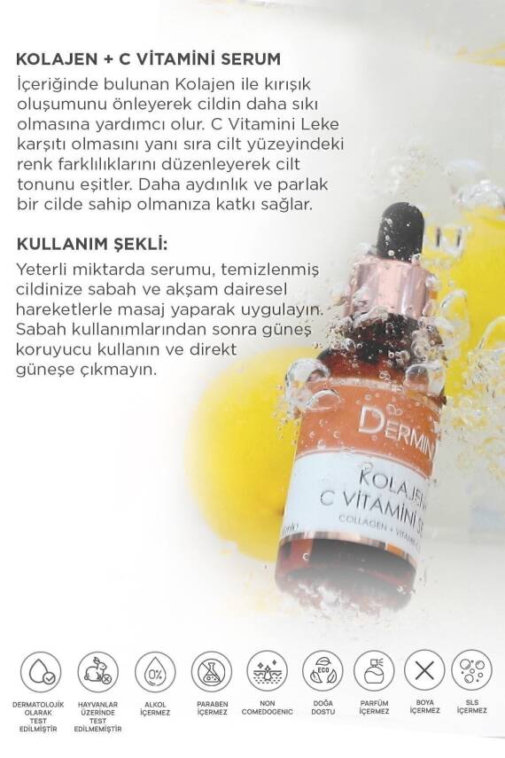 Derminix Kolajen+c Vitamini Serum (collagen+c Vitamin Serum) 30ml - 3