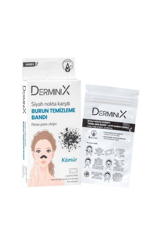 Derminix Kömürlü Siyah Nokta Karşıtı Burun Temizleme Bandı - 2