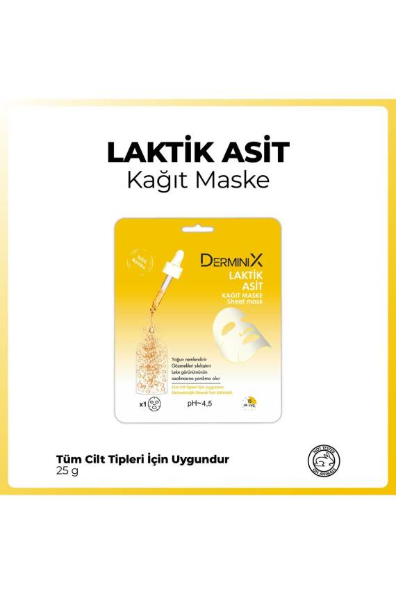 Derminix Laktik Asit Kağıt Maske - 1