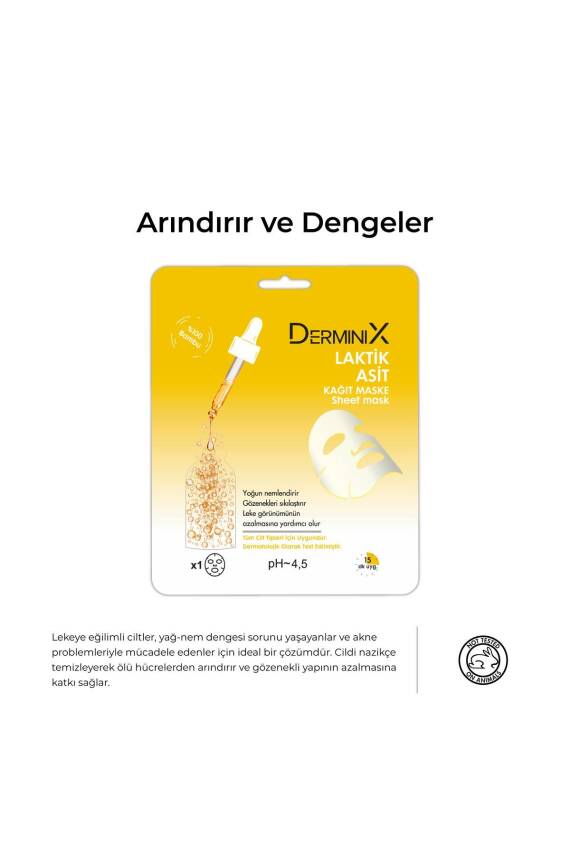 Derminix Laktik Asit Kağıt Maske - 3