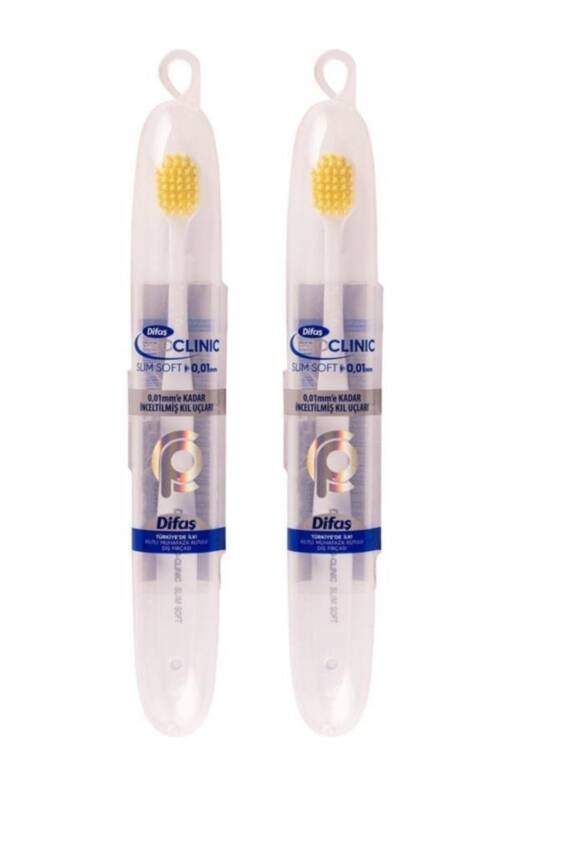 Difaş Pro-clinic Slim Soft 2 Adet Diş Fırçası Seyahat Kutulu 0,01 Mm - 1