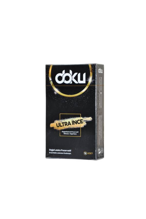 Doku Kayganlaştırıcı Prezervatif Ultra Ince 12 Adet Tek Kutu - 2