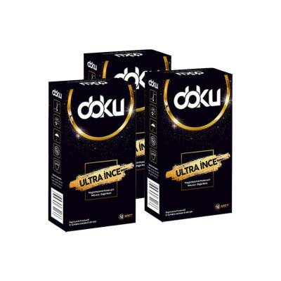 Doku Ultra İnce Prezervatif 3'lü - Doku