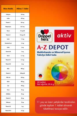 Doppelherz A-Z Depot Multivitamin 40 Tablet - 4