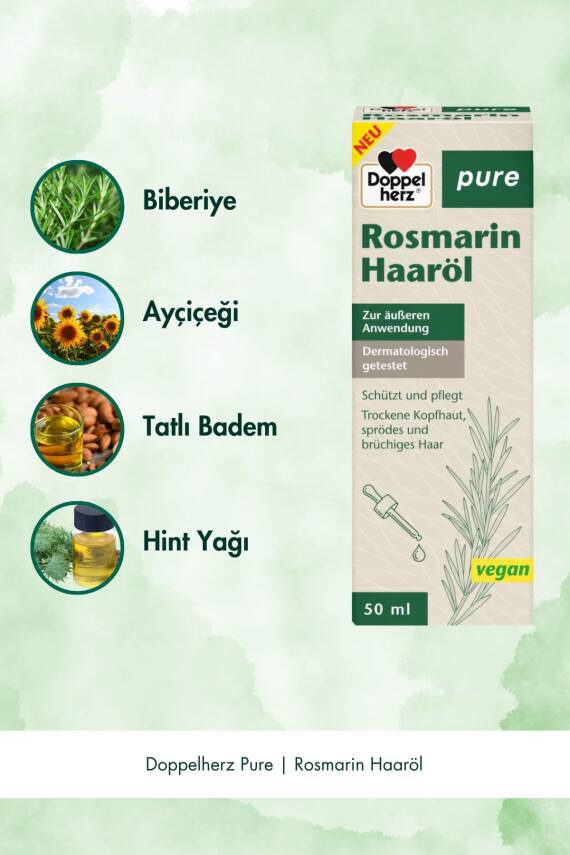 Doppelherz Biberiye Özü İçeren Saç Bakım Yağı 50 ml - 5