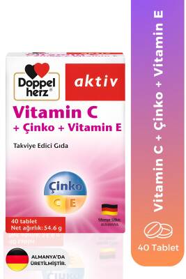 Doppelherz Vitamin C + Çinko + Vitamin E 40 Tablet - Doppelherz