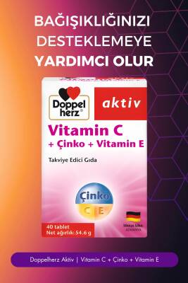 Doppelherz Vitamin C + Çinko + Vitamin E 40 Tablet - 3