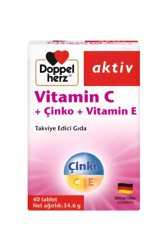 Doppelherz Vitamin C + Çinko + Vitamin E 40 Tablet - 5