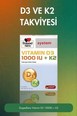 Doppelherz Vitamin D3 1000 IU + K2 60 Tablet - 2