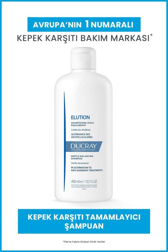 Ducray Elution Gentle Balancing Shampoo 400 ml - 1