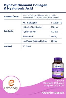 Dynavit Diamond Collagen & Hyaluronic Acid 30 Tablet x 2 Adet - 2