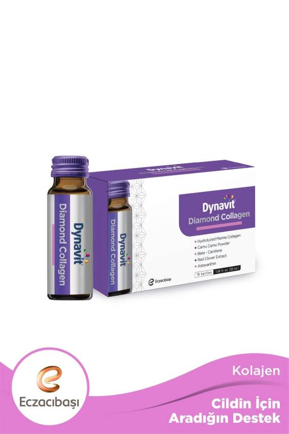 Dynavit Diamond Collagen Üzüm Aromalı Hidrolize Tip I Balık Kolajeni 10x50ml - 1