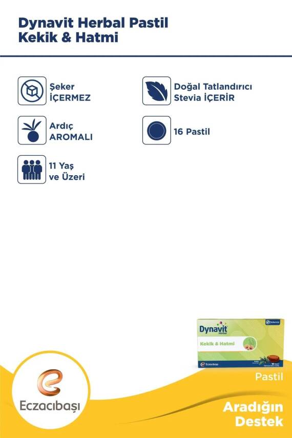 Dynavit Herbal Kekik Ve Hatmi 16 Pastil - 4