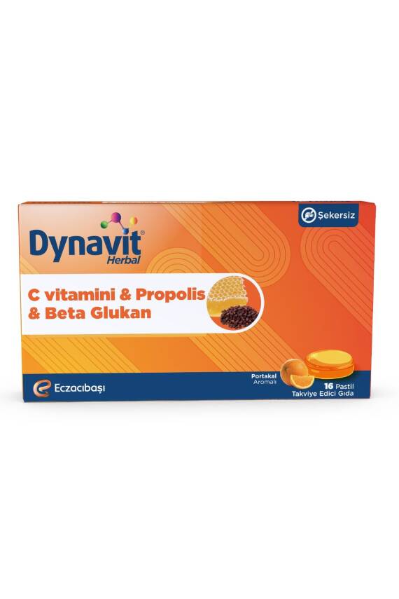 Dynavit Herbal Vitamin C Propolis ve Betaglukan 16 Pastil - 6