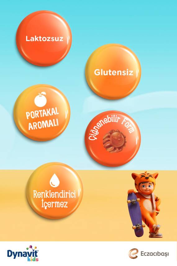 Dynavit Kids İmmukid Gummies 60 Adet Portakallı Çiğnenebilir - 4
