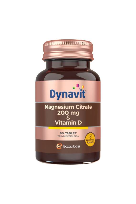 Dynavit Magnesium Citrate 200 mg & Vitamin D 60 Tablet - Magnezyum Sitrat, D Vitamini - 5