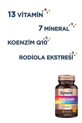 Dynavit Multi-Daily 30 Kapsül - 2'li Avantaj Paketi - Koenzim Q10, Rhodiola, Multivitamin ve Multimineral - 2