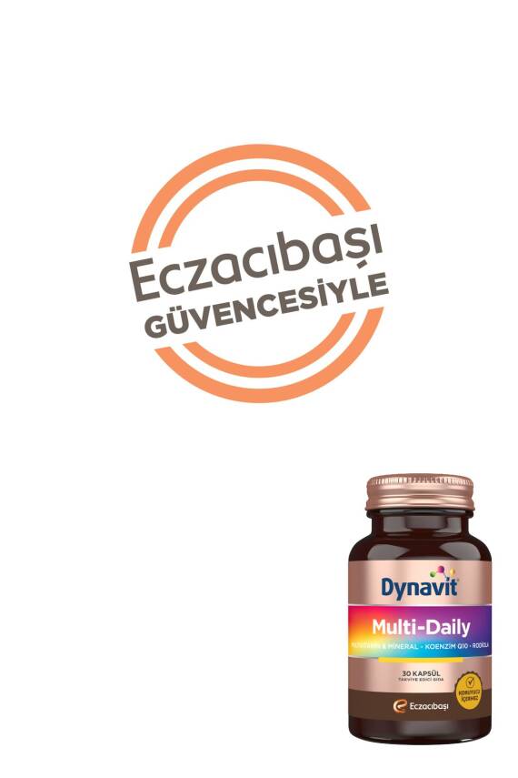 Dynavit Multi-Daily 30 Kapsül - 2'li Avantaj Paketi - Koenzim Q10, Rhodiola, Multivitamin ve Multimineral - 7